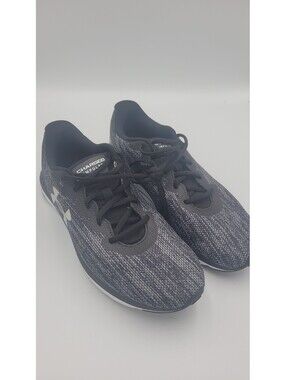 Under Armour Men's Size 9 Black and Gray Charged Cushioning Running Shoes with D